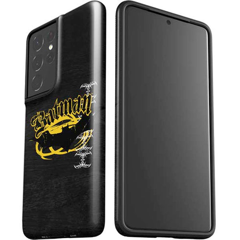 DC Comics Batman Dark Knight Logo Yellow & Black Galaxy S21 Ultra 5G Pro Case