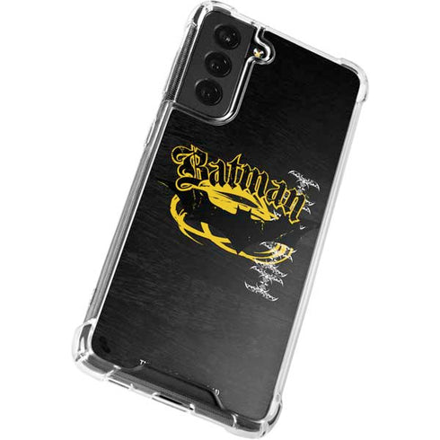 DC Comics Batman Dark Knight Logo Yellow & Black Galaxy S22 Clear Case