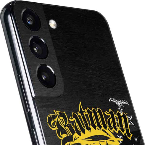 DC Comics Batman Dark Knight Logo Yellow & Black Galaxy S22 Plus Skin