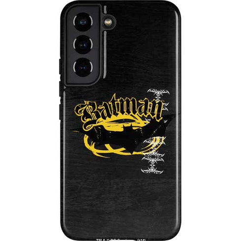 DC Comics Batman Dark Knight Logo Yellow & Black Galaxy S22 Pro Case