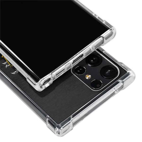 DC Comics Batman Dark Knight Logo Yellow & Black Galaxy S22 Ultra Clear Case