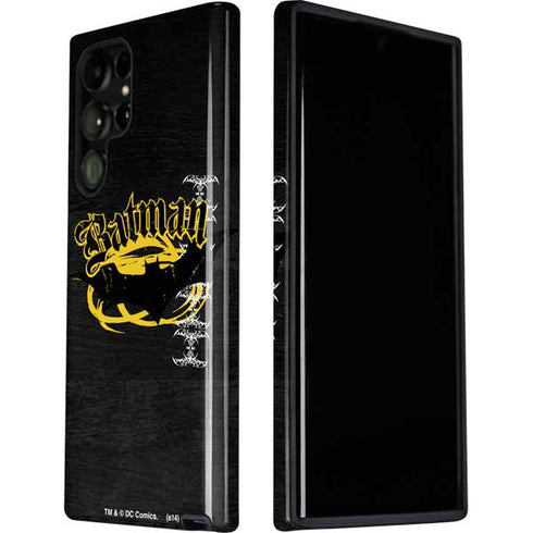 DC Comics Batman Dark Knight Logo Yellow & Black Galaxy S22 Ultra Pro Case