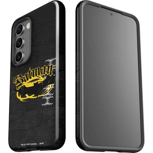 DC Comics Batman Dark Knight Logo Yellow & Black Galaxy S23 Pro Case