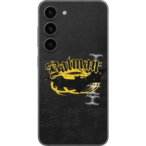 DC Comics Batman Dark Knight Logo Yellow & Black Galaxy S23 Skin