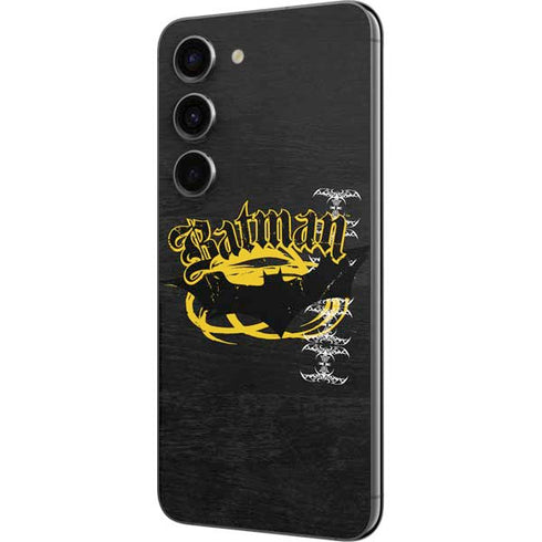 DC Comics Batman Dark Knight Logo Yellow & Black Galaxy S23 Skin