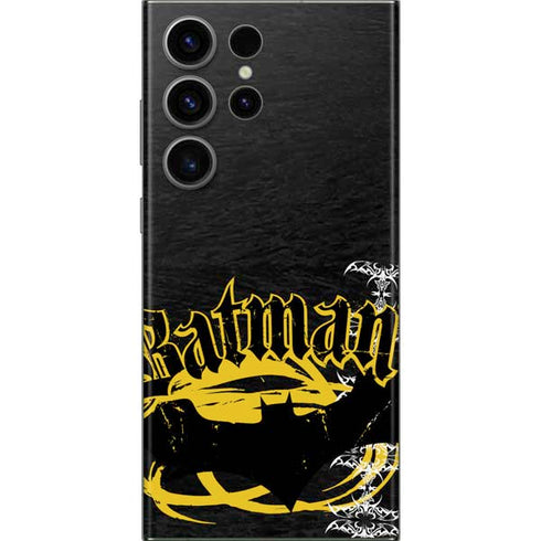 DC Comics Batman Dark Knight Logo Yellow & Black Galaxy S23 Ultra Skin
