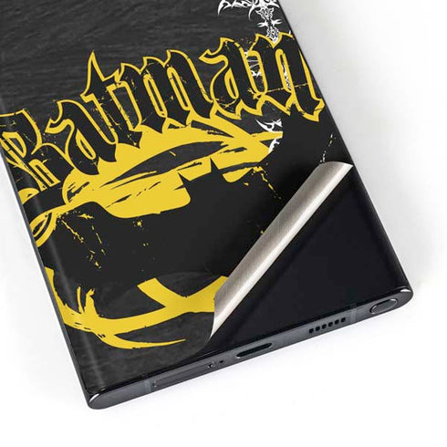 DC Comics Batman Dark Knight Logo Yellow & Black Galaxy S23 Ultra Skin