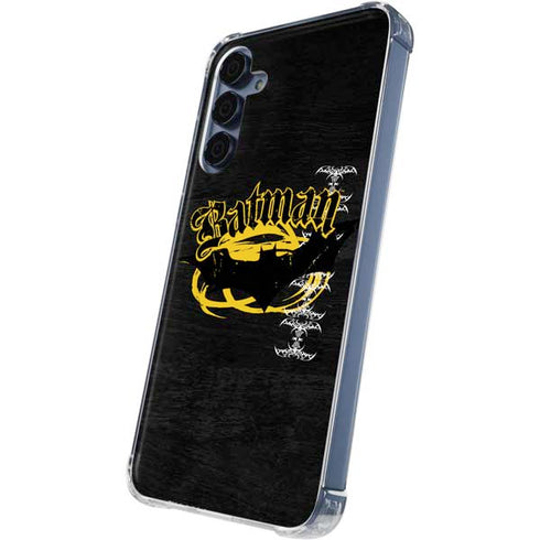 DC Comics Batman Dark Knight Logo Yellow & Black Galaxy S24 Clear Case