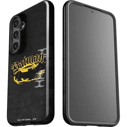 DC Comics Batman Dark Knight Logo Yellow & Black Galaxy S24 Impact Case