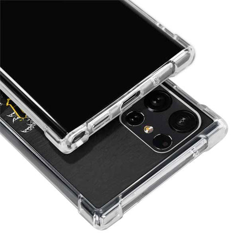 DC Comics Batman Dark Knight Logo Yellow & Black Galaxy S24 Ultra Clear Case