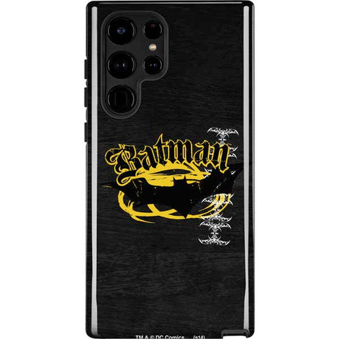 DC Comics Batman Dark Knight Logo Yellow & Black Galaxy S24 Ultra Impact Case