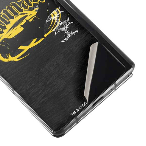 DC Comics Batman Dark Knight Logo Yellow & Black Galaxy Z Fold2 5G Skin