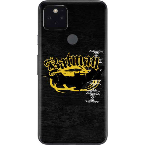 DC Comics Batman Dark Knight Logo Yellow & Black Google Pixel 5 Skin