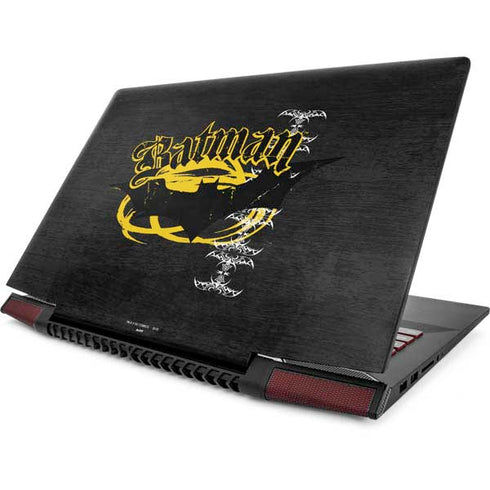DC Comics Batman Dark Knight Logo Yellow & Black Lenovo IdeaPad Skin