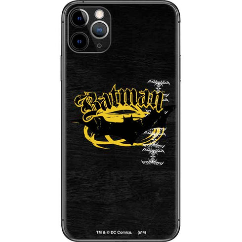 DC Comics Batman Dark Knight Logo Yellow & Black iPhone 11 Pro Max Skin