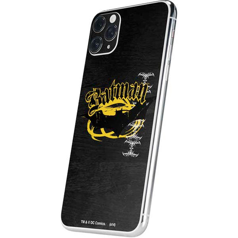 DC Comics Batman Dark Knight Logo Yellow & Black iPhone 11 Pro Max Skin