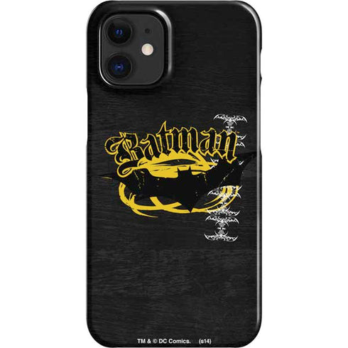 DC Comics Batman Dark Knight Logo Yellow & Black iPhone 12 Mini Lite Case