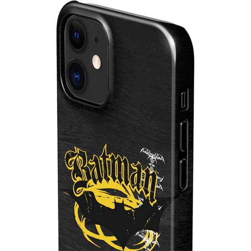 DC Comics Batman Dark Knight Logo Yellow & Black iPhone 12 Mini Lite Case