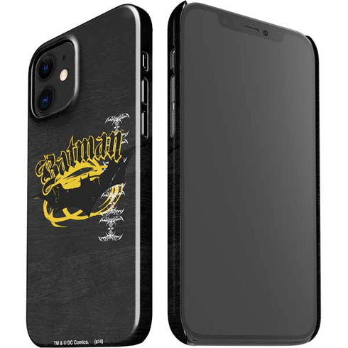 DC Comics Batman Dark Knight Logo Yellow & Black iPhone 12 Mini Lite Case