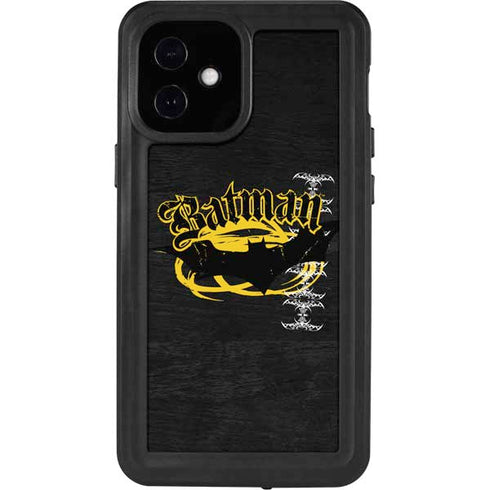 DC Comics Batman Dark Knight Logo Yellow & Black iPhone 12 Mini Waterproof Case