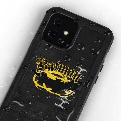 DC Comics Batman Dark Knight Logo Yellow & Black iPhone 12 Mini Waterproof Case