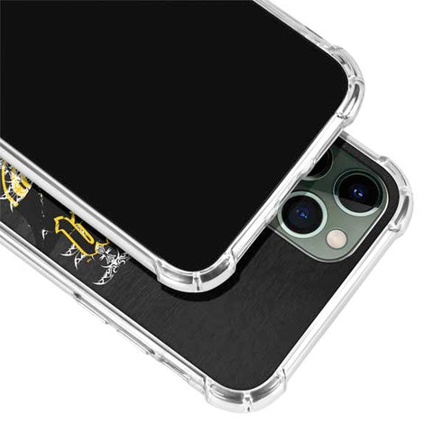 DC Comics Batman Dark Knight Logo Yellow & Black iPhone 12 Pro Clear Case