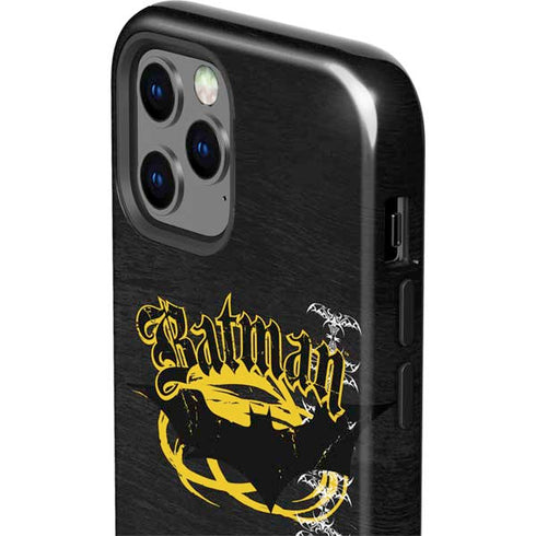 DC Comics Batman Dark Knight Logo Yellow & Black iPhone 12 Pro Impact Case