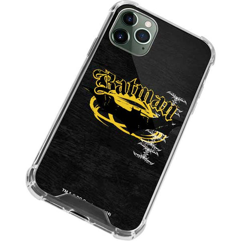DC Comics Batman Dark Knight Logo Yellow & Black iPhone 12 Pro Max Clear Case