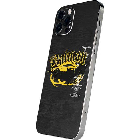 DC Comics Batman Dark Knight Logo Yellow & Black iPhone 12 Pro Max Skin
