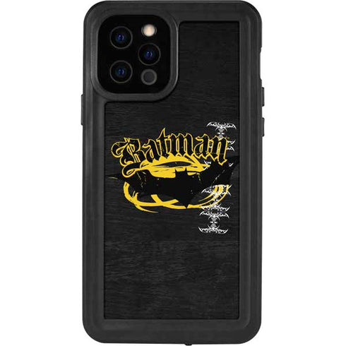 DC Comics Batman Dark Knight Logo Yellow & Black iPhone 12 Pro Waterproof Case