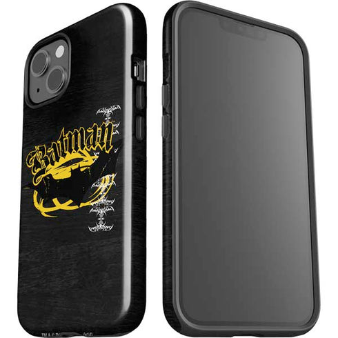 DC Comics Batman Dark Knight Logo Yellow & Black iPhone 13 Impact Case
