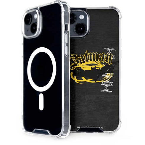 DC Comics Batman Dark Knight Logo Yellow & Black iPhone 13 MagSafe Case