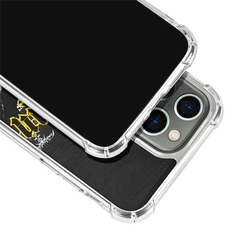 DC Comics Batman Dark Knight Logo Yellow & Black iPhone 13 Pro Clear Case