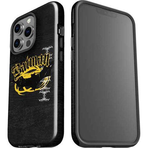 DC Comics Batman Dark Knight Logo Yellow & Black iPhone 13 Pro Impact Case