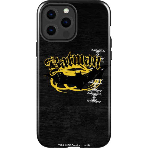 DC Comics Batman Dark Knight Logo Yellow & Black iPhone 13 Pro Max Impact Case