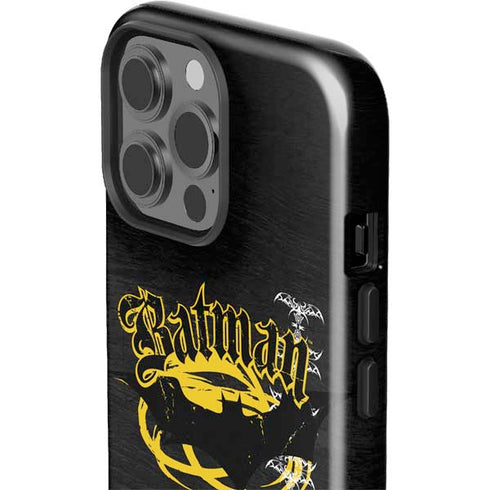 DC Comics Batman Dark Knight Logo Yellow & Black iPhone 13 Pro Max Impact Case