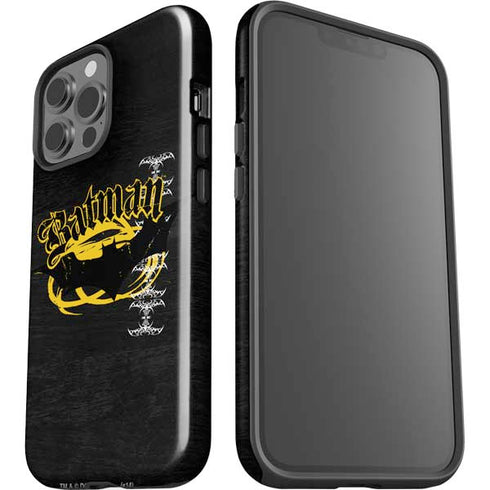 DC Comics Batman Dark Knight Logo Yellow & Black iPhone 13 Pro Max Impact Case