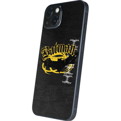 DC Comics Batman Dark Knight Logo Yellow & Black iPhone 13 Skin