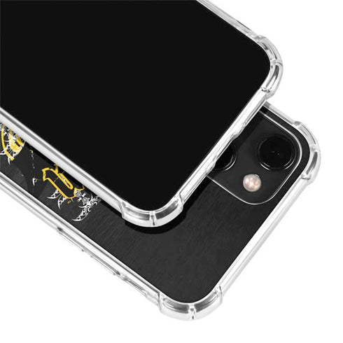 DC Comics Batman Dark Knight Logo Yellow & Black iPhone 14 Plus Clear Case