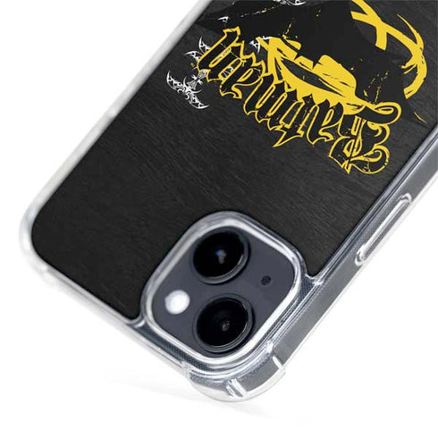 DC Comics Batman Dark Knight Logo Yellow & Black iPhone 15 Plus MagSafe Case