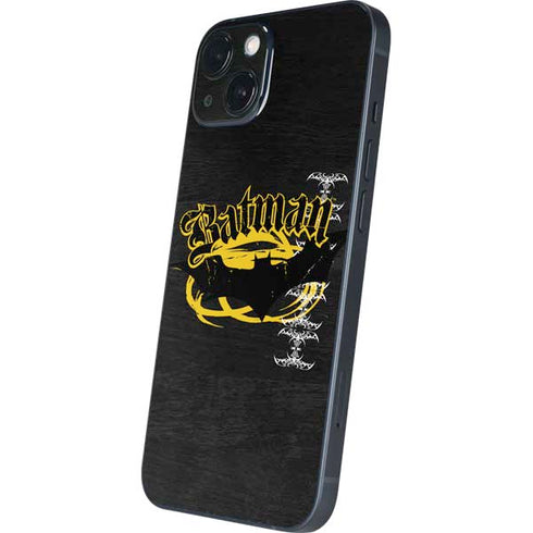 DC Comics Batman Dark Knight Logo Yellow & Black iPhone 14 Skin