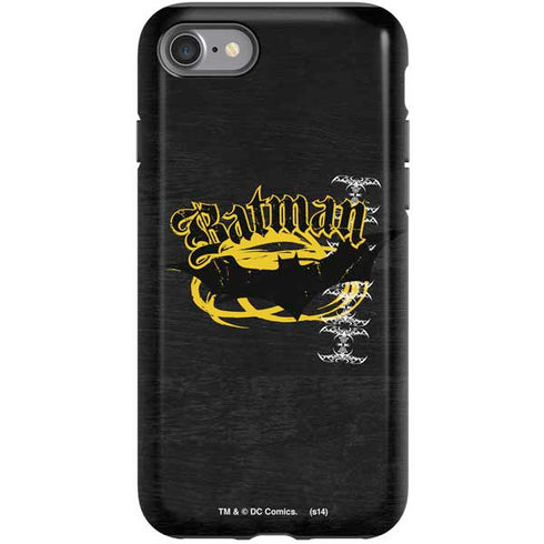 DC Comics Batman Dark Knight Logo Yellow & Black iPhone SE (2nd & 3rd Gen) Pro Case