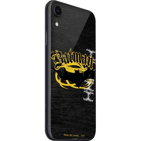 DC Comics Batman Dark Knight Logo Yellow & Black iPhone SE (2nd & 3rd Gen) Skin