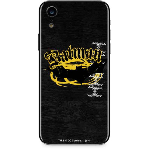 DC Comics Batman Dark Knight Logo Yellow & Black iPhone XR Skin