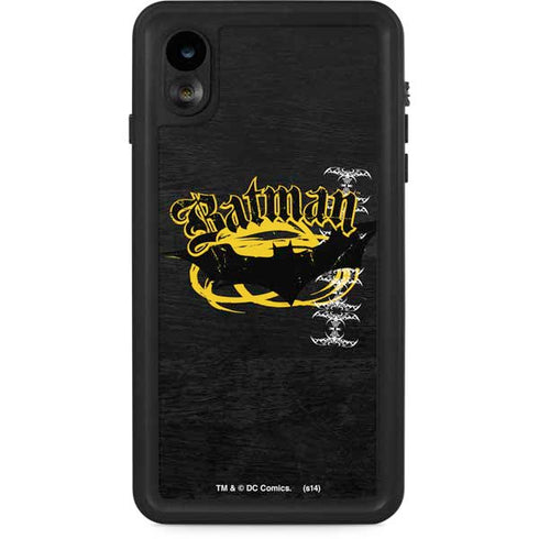 DC Comics Batman Dark Knight Logo Yellow & Black iPhone XR Waterproof Case