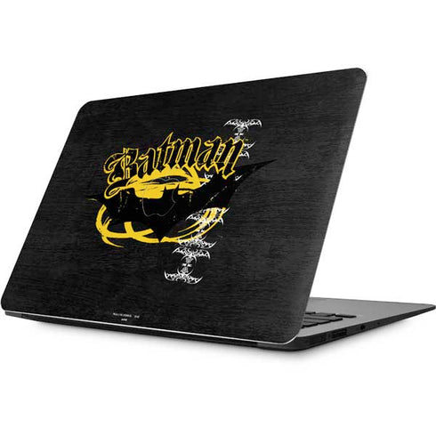 DC Comics Batman Dark Knight Logo Yellow & Black Apple MacBook Skin