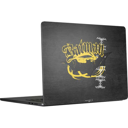 DC Comics Batman Dark Knight Logo Yellow & Black MacBook Air 15 in (2023) Skin