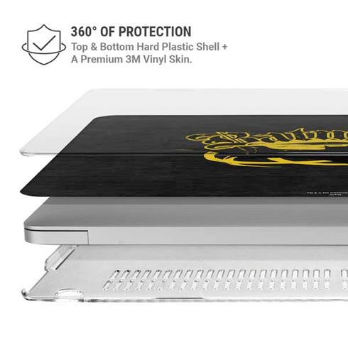 DC Comics Batman Dark Knight Logo Yellow & Black MacBook Air 15in (2023-2025) Case plus Skin