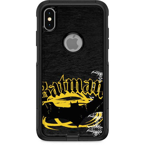 DC Comics Batman Dark Knight Logo Yellow & Black Otterbox Commuter iPhone Skin
