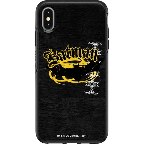 DC Comics Batman Dark Knight Logo Yellow & Black Otterbox Symmetry iPhone Skin
